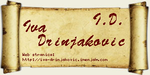 Iva Drinjaković vizit kartica